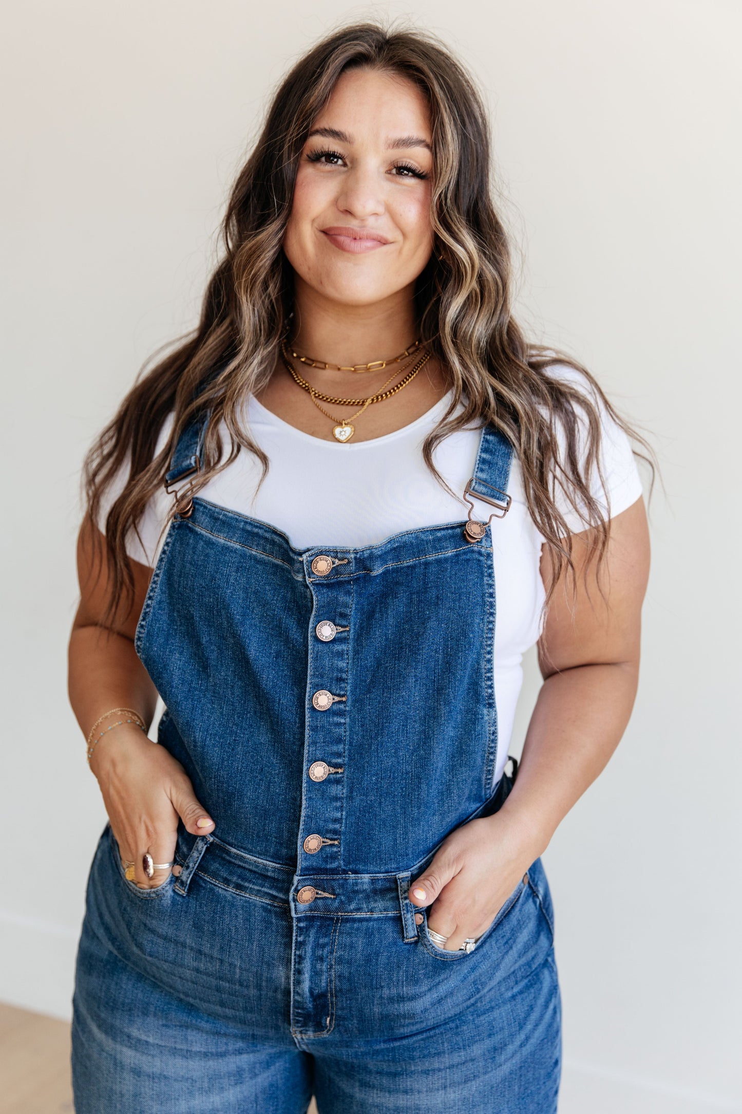 Priscilla High Rise Crop Wide Leg Denim Overalls - Southern Chic Magnolias, LLC