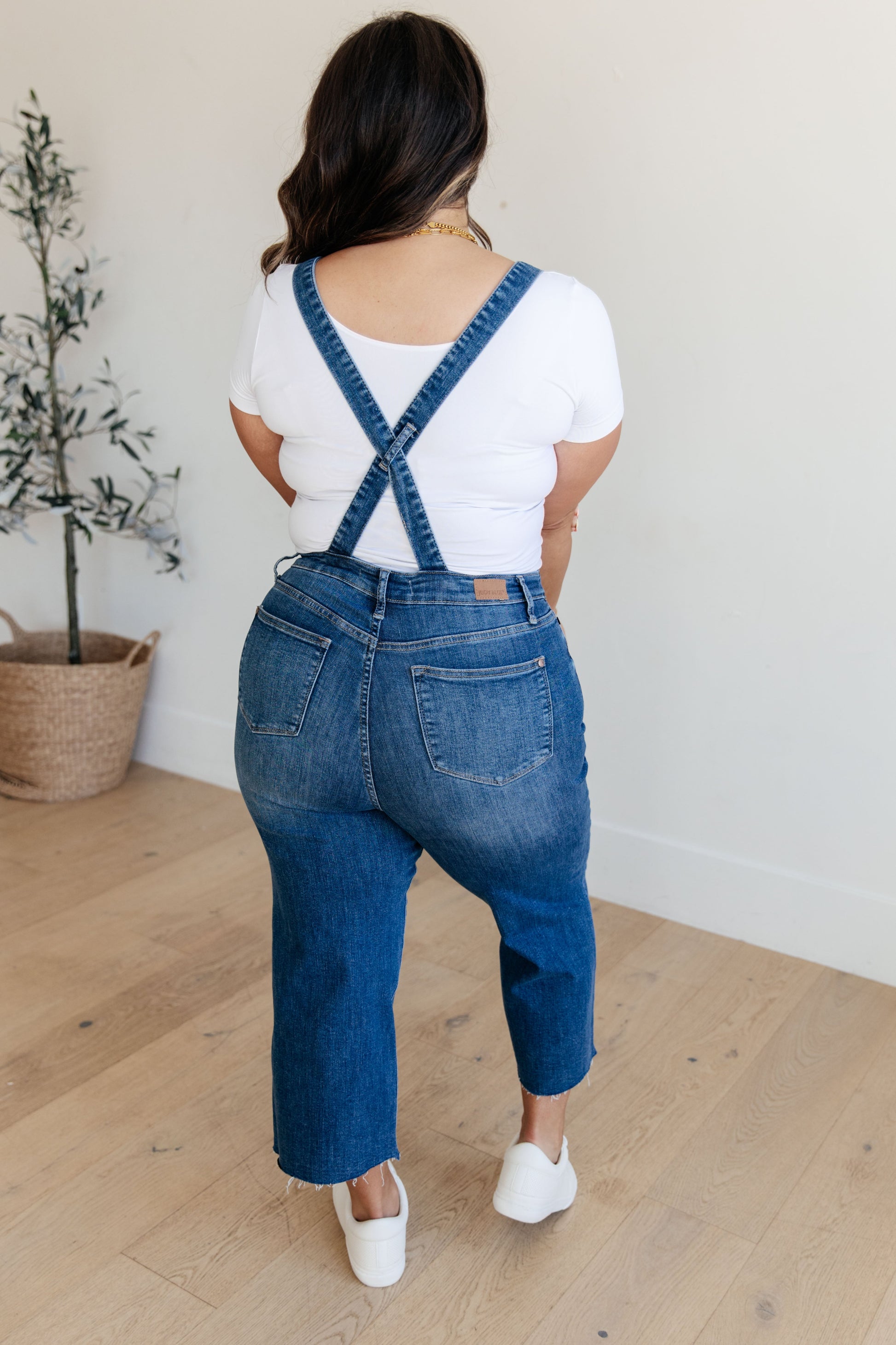 Priscilla High Rise Crop Wide Leg Denim Overalls - Southern Chic Magnolias, LLC