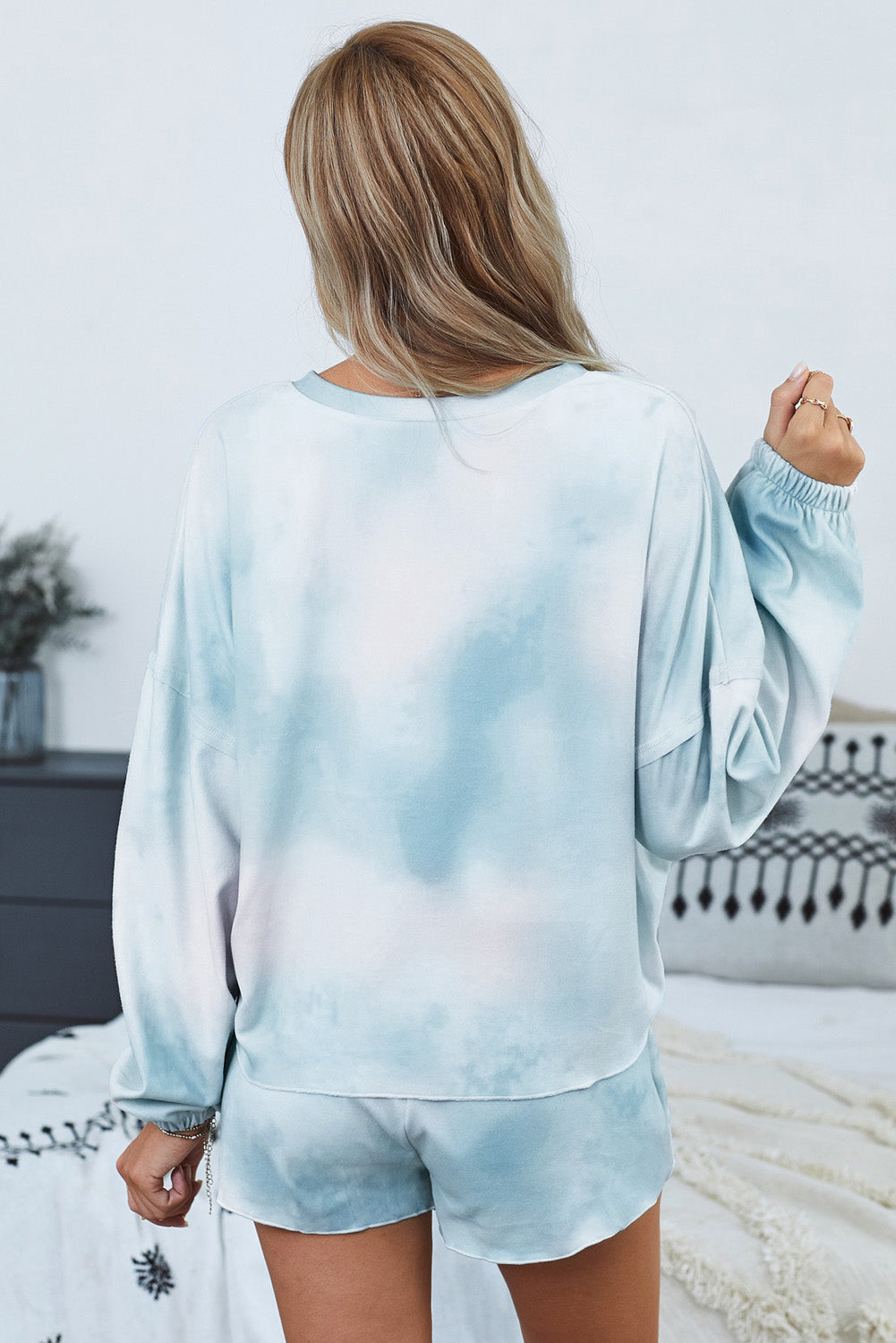 Sky Blue Tie Dye Knit Lounge Set - Southern Chic Magnolias, LLC