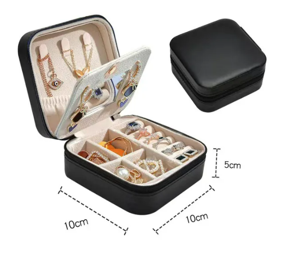 Travel Jewelry Case Box Black - Southern Chic Magnolias, LLC