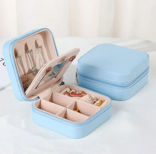 Travel Jewelry Case Box Blue - Southern Chic Magnolias, LLC