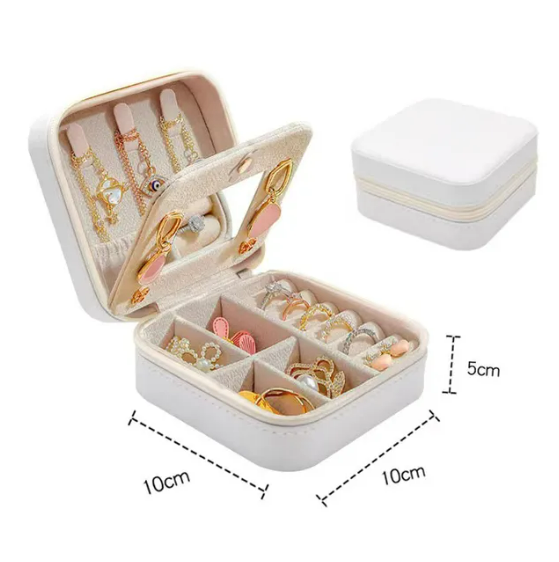 Travel Jewelry Case Box White - Southern Chic Magnolias, LLC