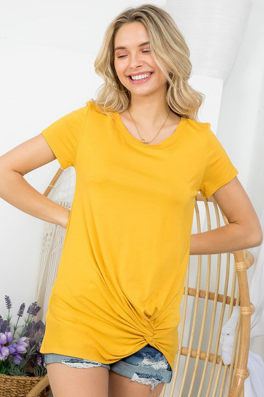 SOLID TWISTED BOTTOM TUNIC TOP - Southern Chic Magnolias, LLC