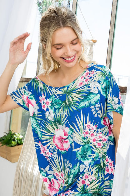 TROPICAL ONE SHOULDER TOP - Southern Chic Magnolias, LLC