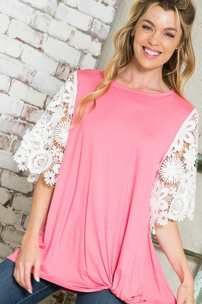 LACE SLEEVES TOP