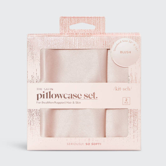 Satin Pillowcase 2pc Set - Blush - Southern Chic Magnolias, LLC