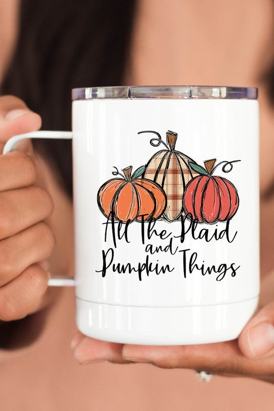 All the Plaid Pumpkin Things Coffee Travel Cup