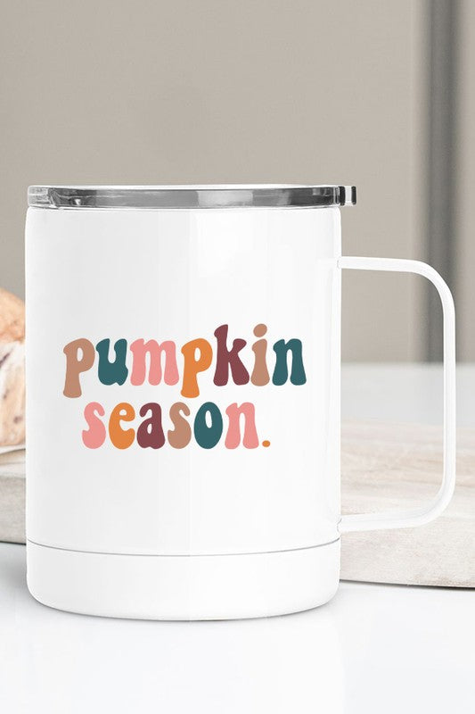 Fall Colored Pumpkin Season Coffee Travel Cup