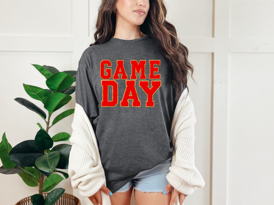 Game Day Grey Graphic Tee in Multiple Colors