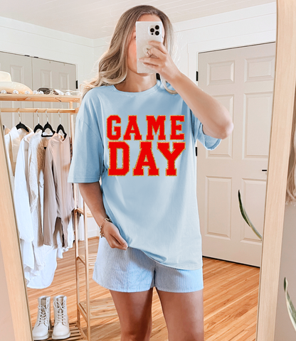 Game Day Light Blue Graphic Tee in Multiple Colors