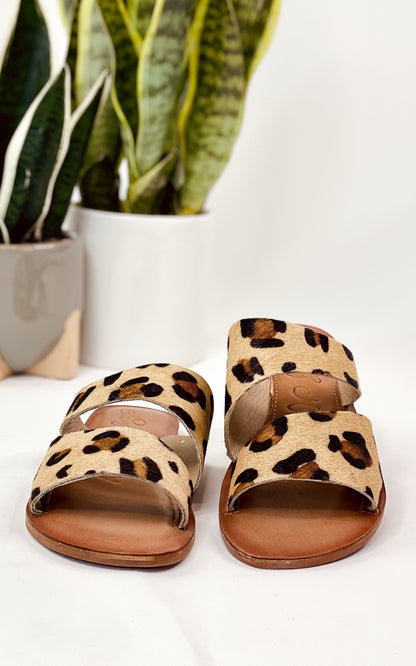 Spirited Dual Strap Slide in Leopard